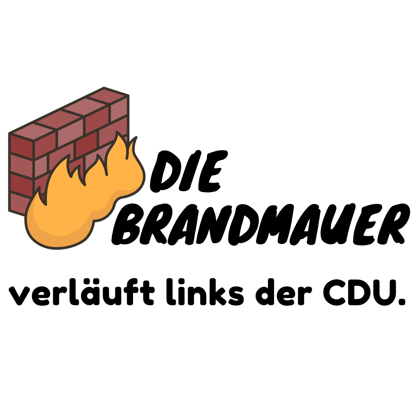 Brandmauer (schwarze Schrift)