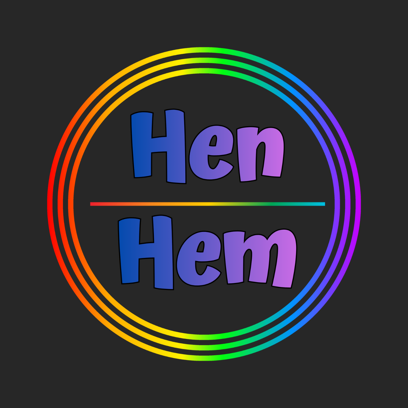 Hen/Hem Pronomen Regenbogenkreis