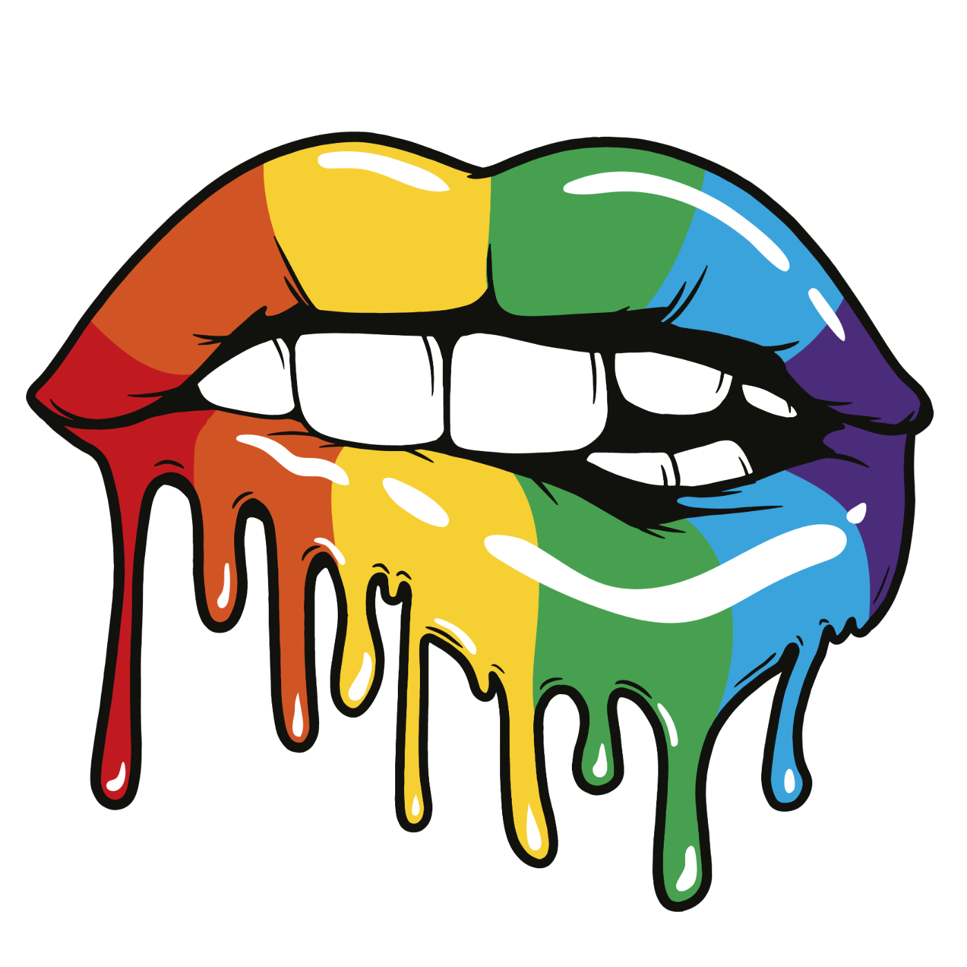 Regenbogen Lippen