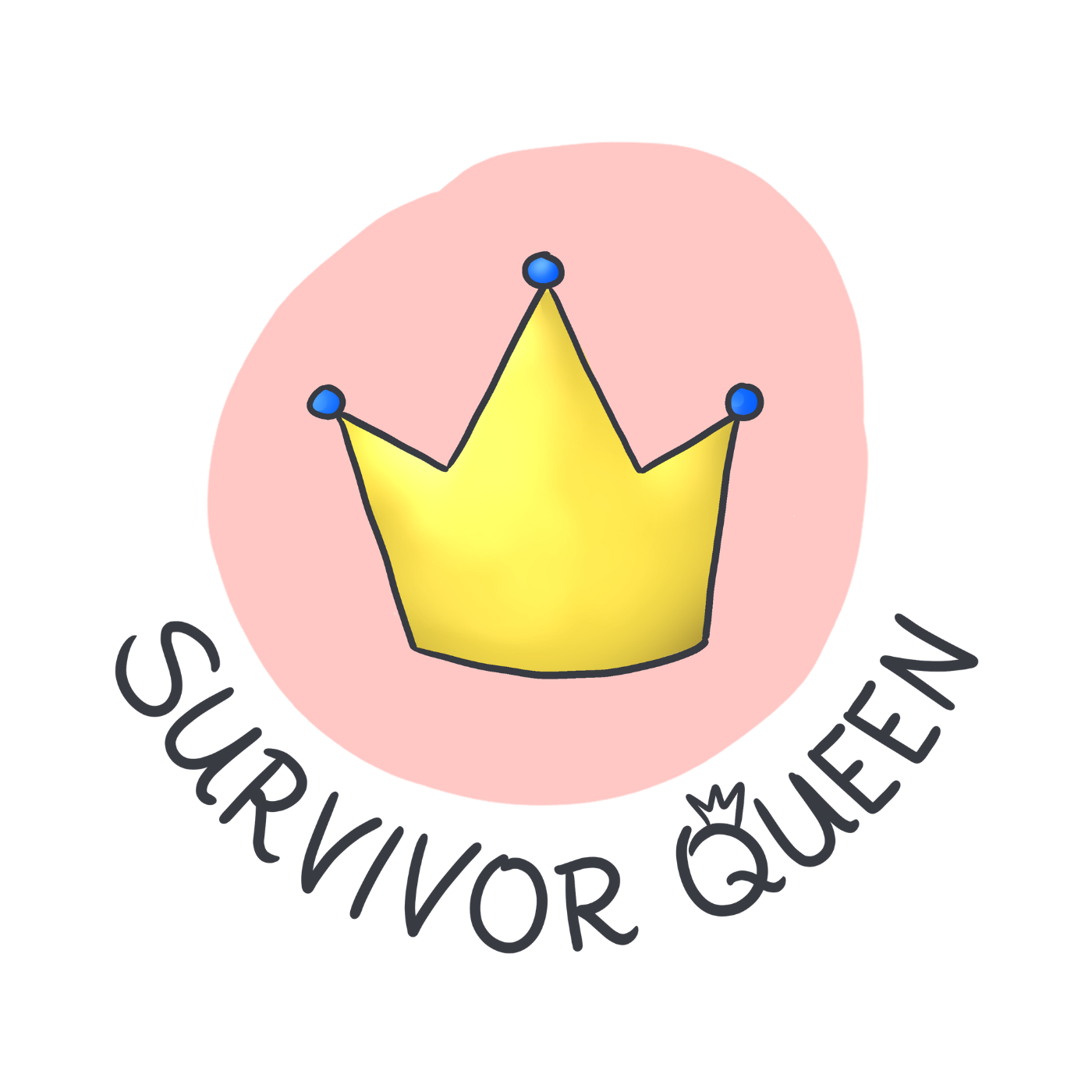Survivor Queens Logo "Schriftzug Edition" Brustprint (hell)