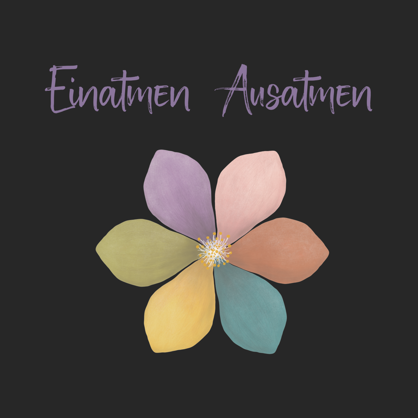 Einatmen Ausatmen "Achtsamkeitsblüte Edition" Brustprint