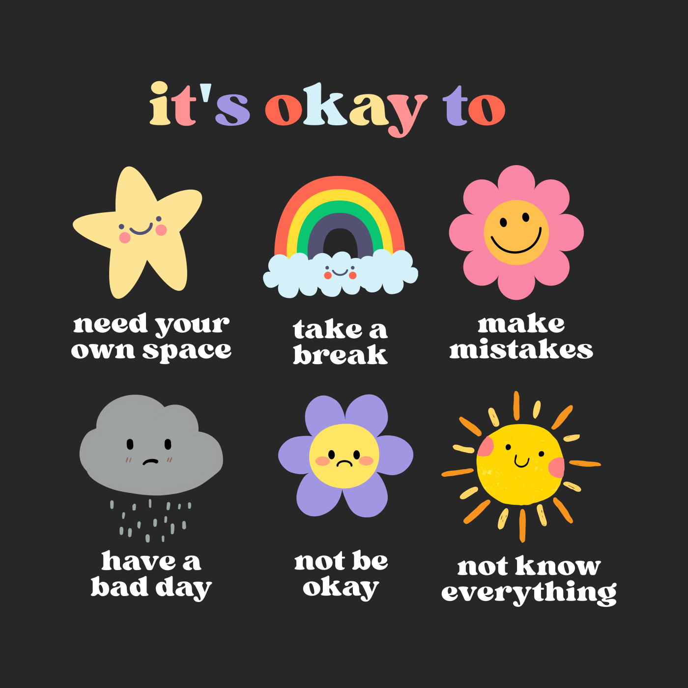 it's okay to...