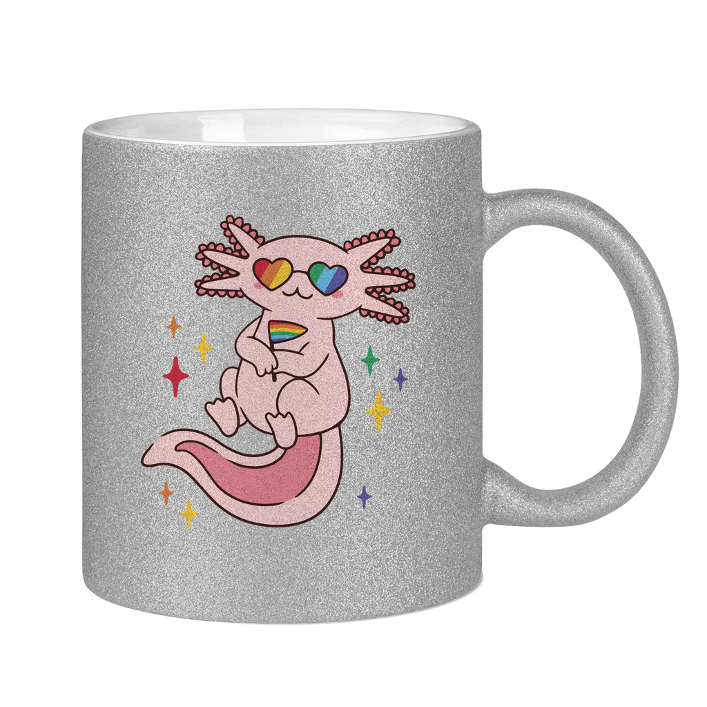 Big Pride Axolotl - Tasse (glitzern)