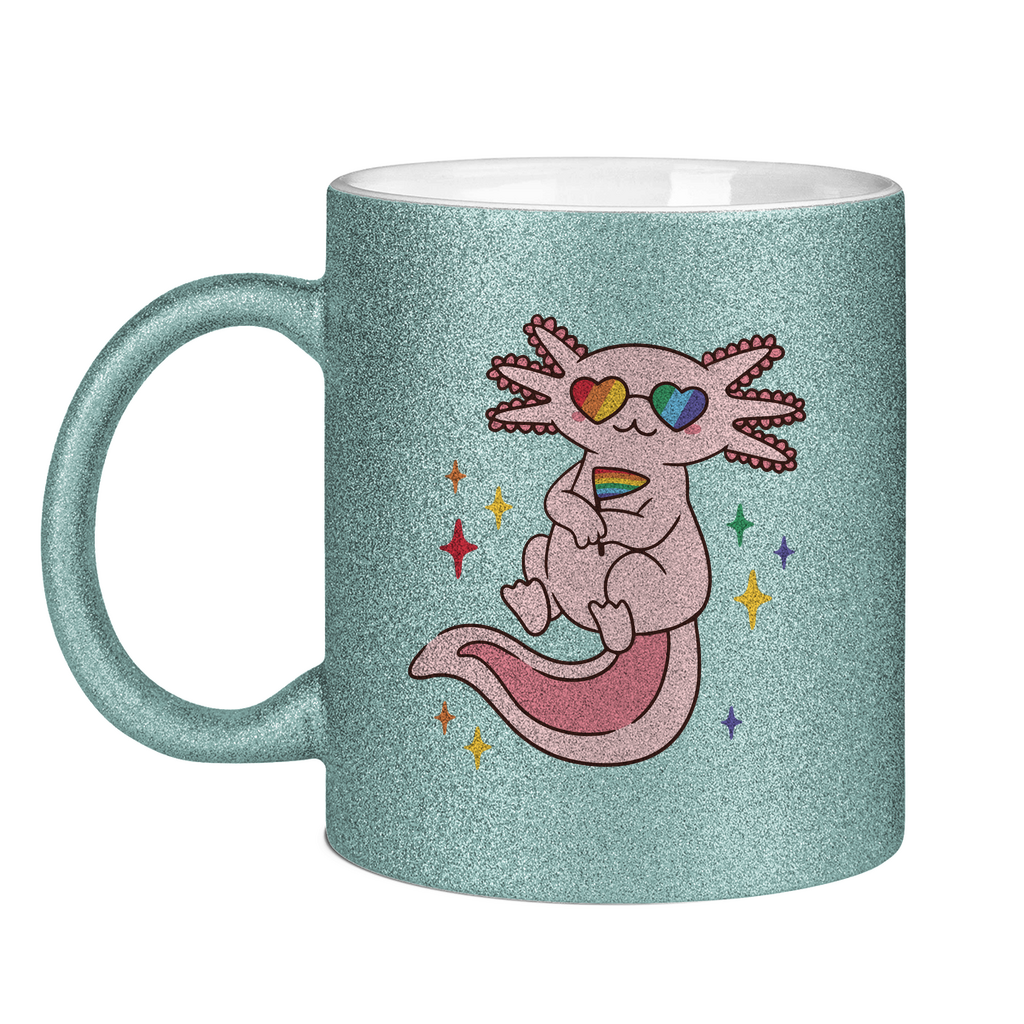 Big Pride Axolotl - Tasse (glitzern)