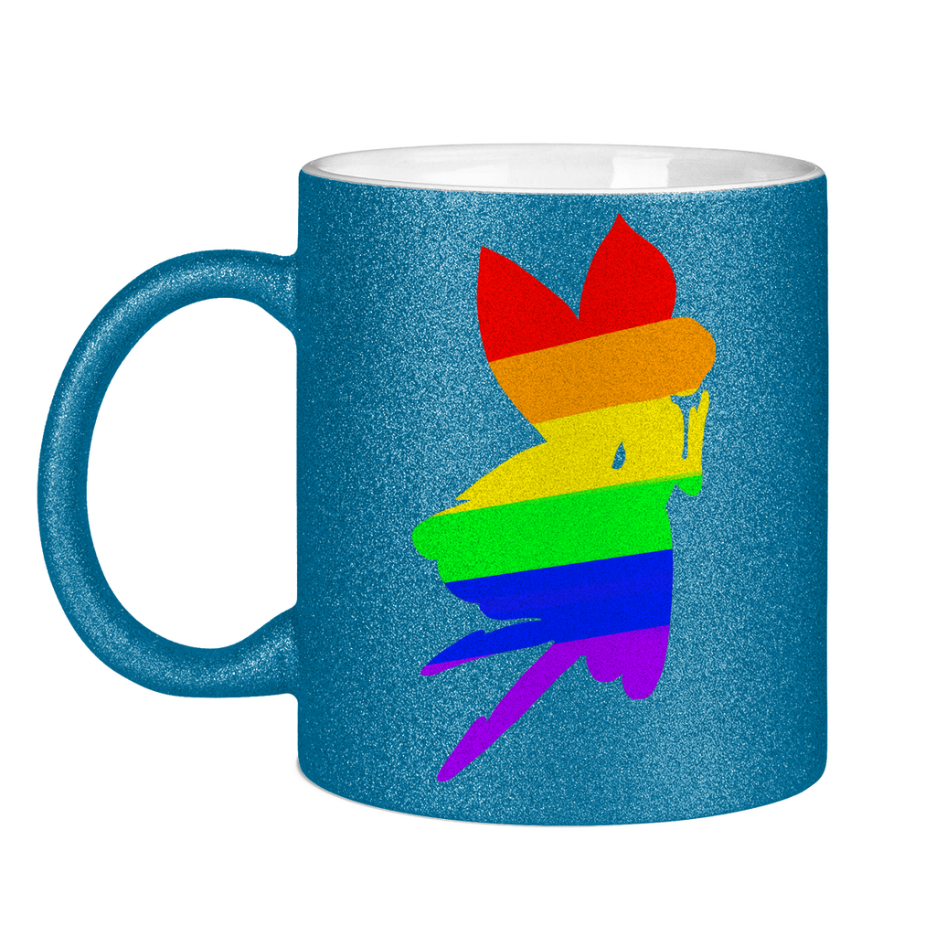 Regenbogen Fee - Tasse (glitzern)