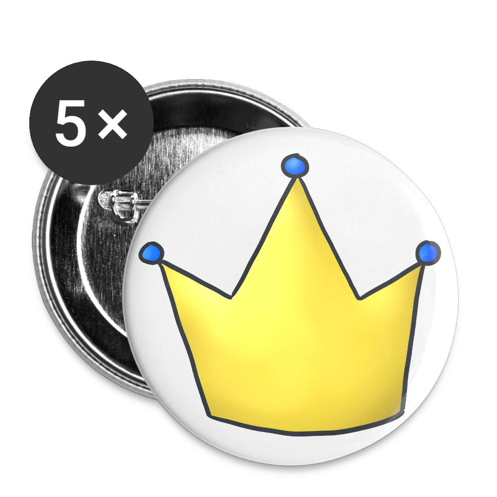 Survivor Queens Logo "Krone Edition" - Buttons klein 5x - Weiß