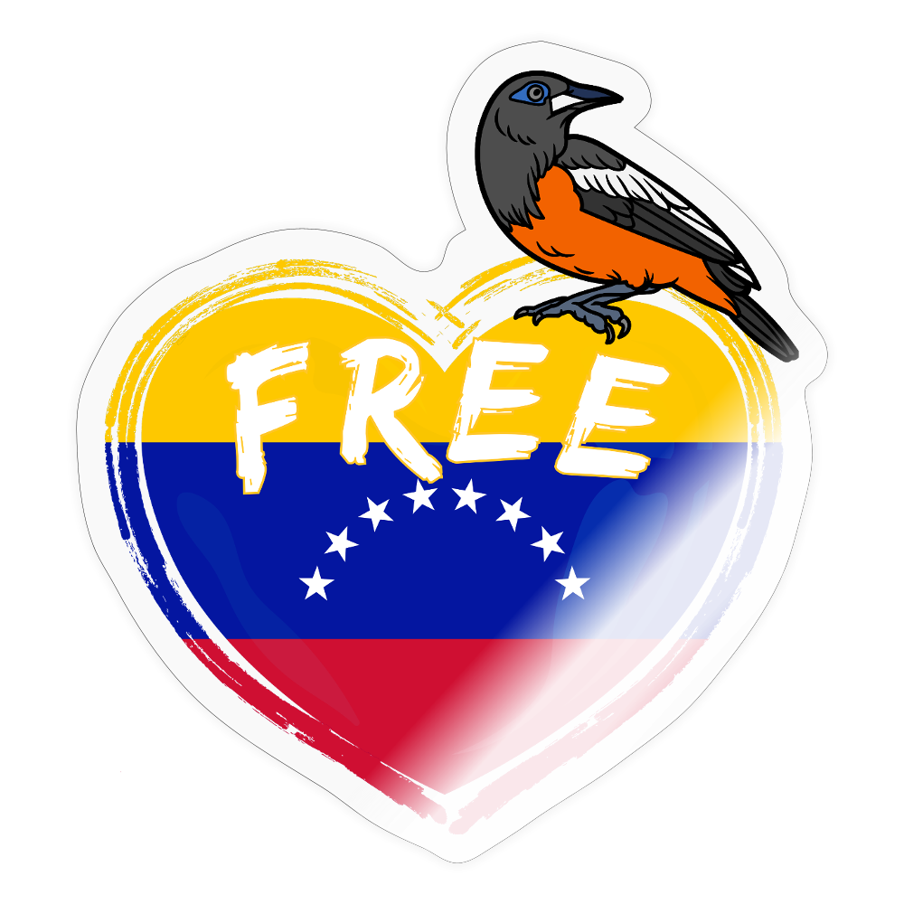 Free Venezuela "Unbroken Wings Edition" - Sticker (groß) - Transparent glänzend