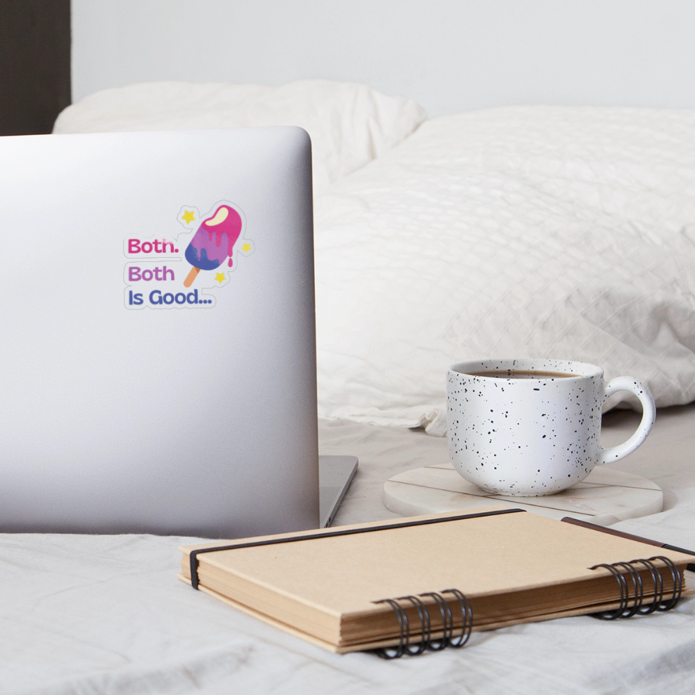 Bi Pride: Both is Good - Sticker (groß) - Transparent glänzend