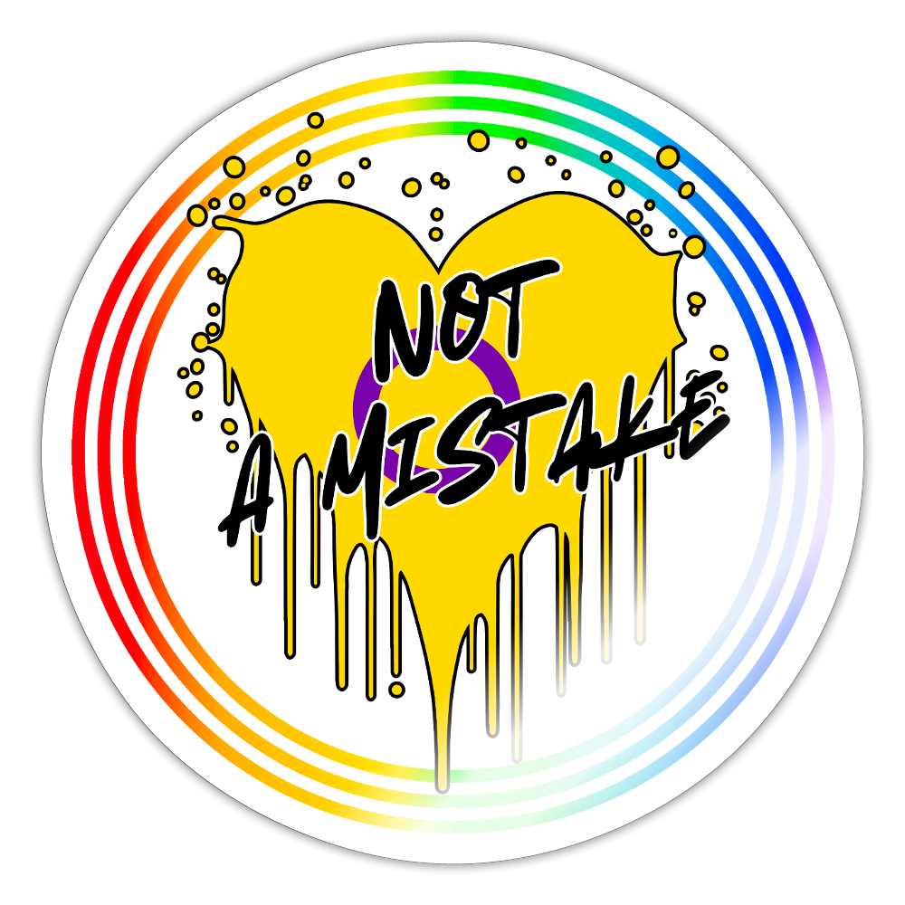 Inter Not a Mistake "Regenbogenkreis Edition" - Sticker (groß) - Weiß glänzend