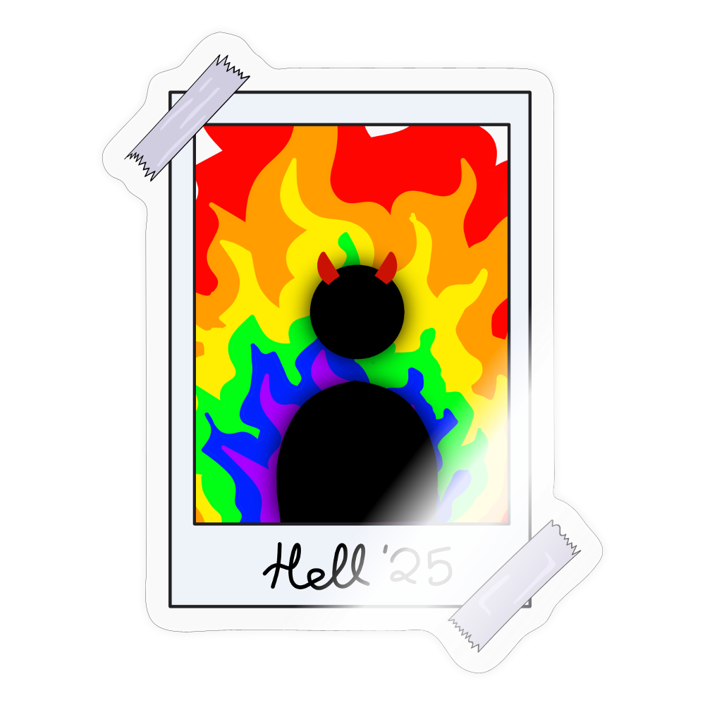 Queer in Hell '25 - Sticker (groß) - Transparent glänzend