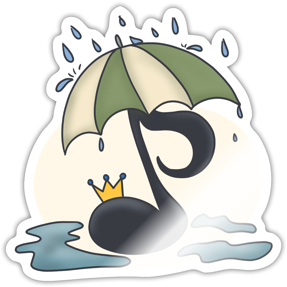 Melodien in Moll - 1x Sticker (groß) - Weiß glänzend