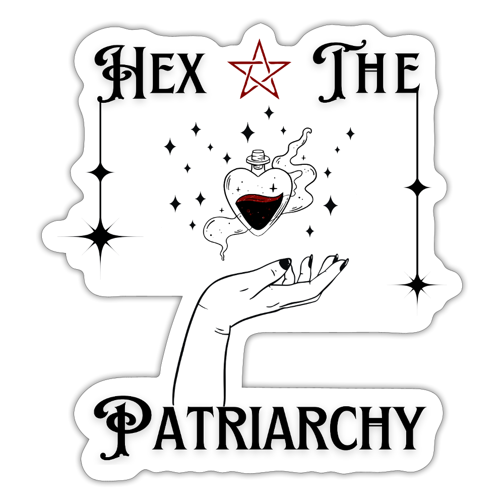 Hex the Patriarchy - Sticker (groß) - Mattweiß