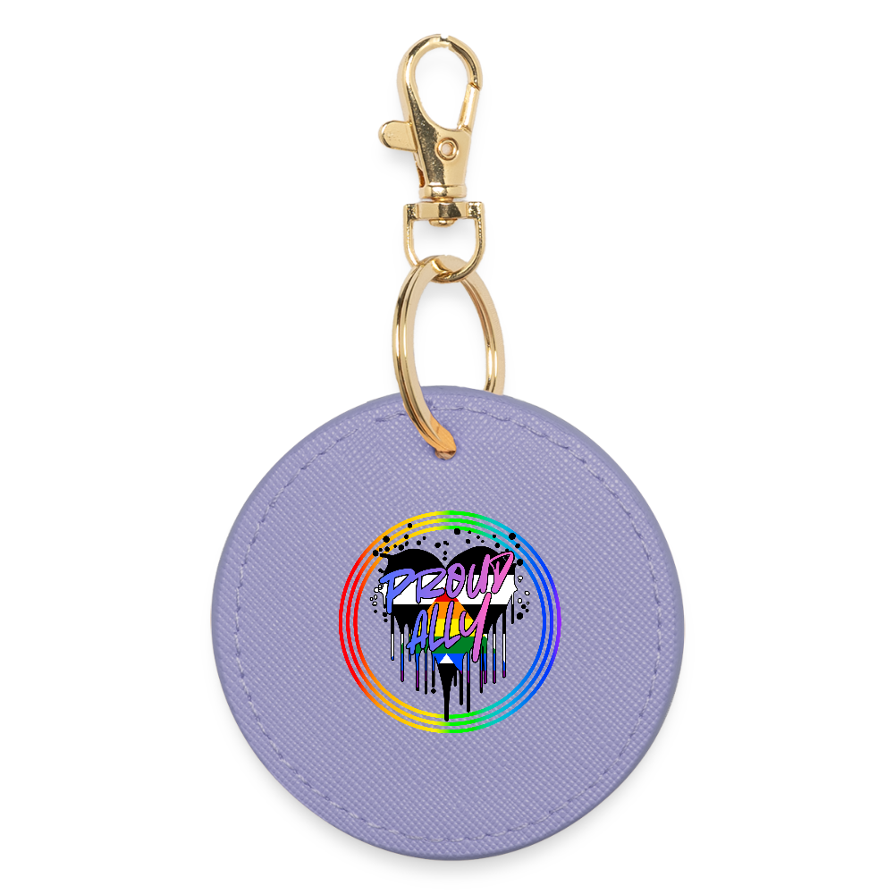 Proud Ally Herz im Regenbogenkreis - BOUTIQUE Schlüsselanhänger - Lavendel
