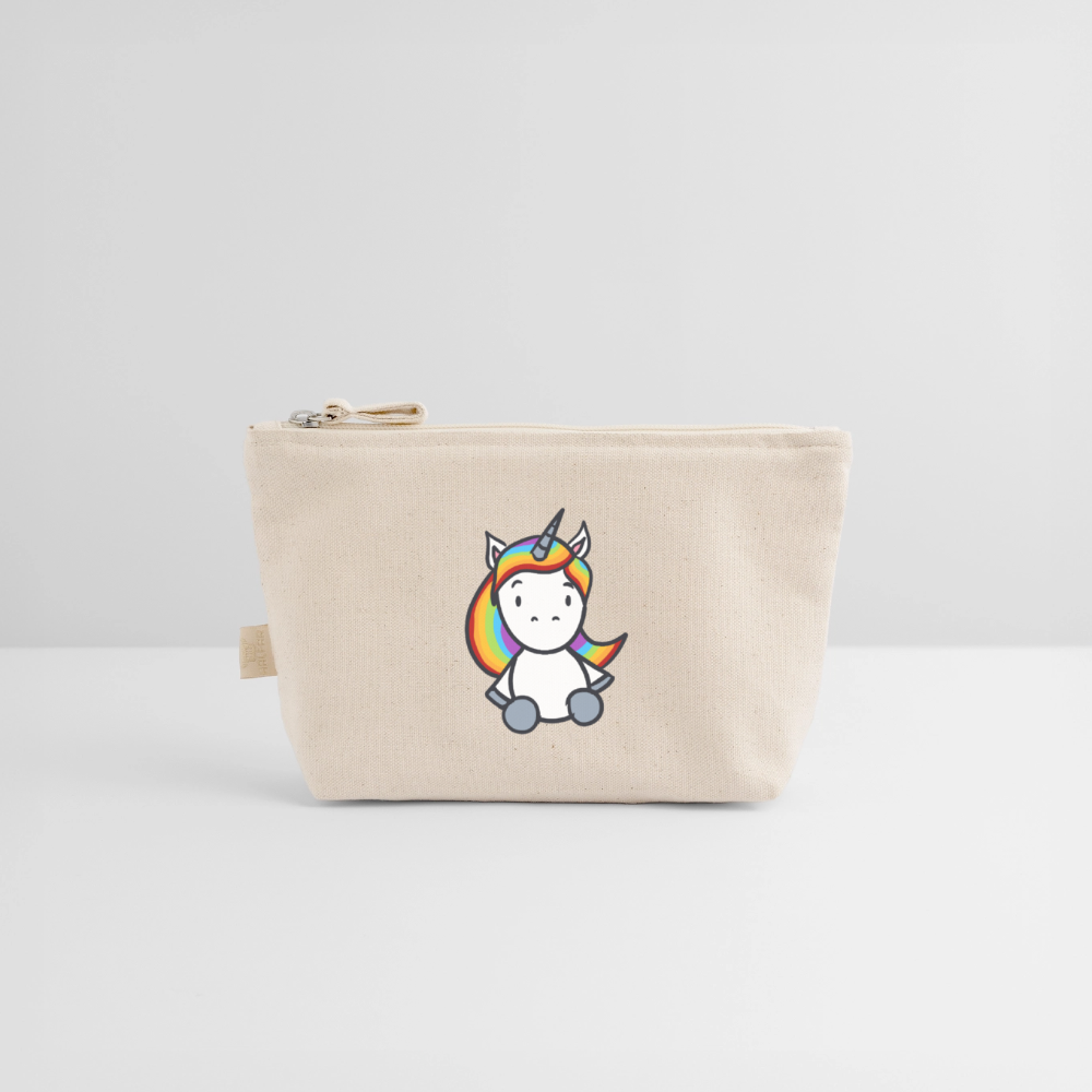 Einhorn mit Regenbogen Haaren - Täschchen - Natur