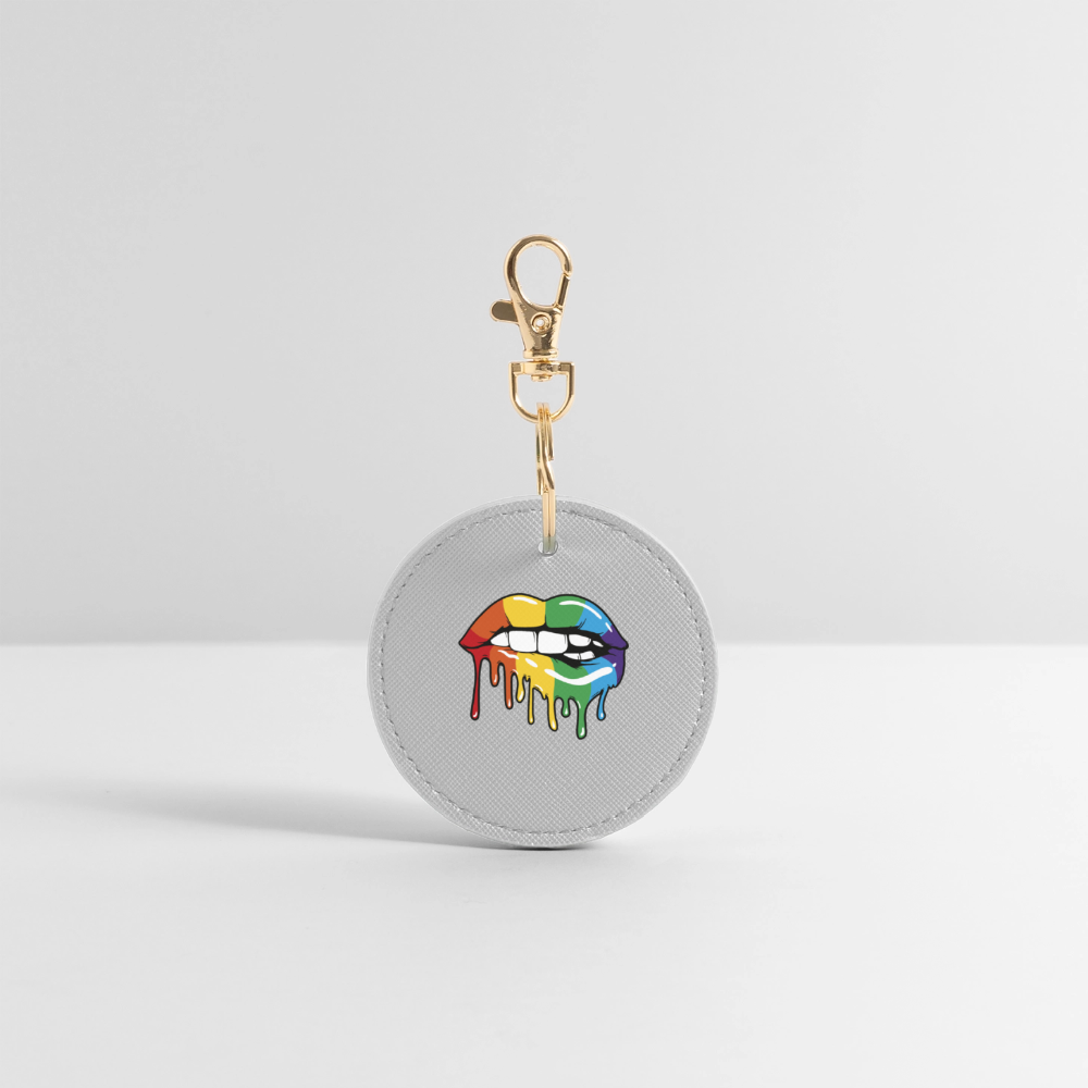 Regenbogen Lippen - BOUTIQUE Schlüsselanhänger - Grau