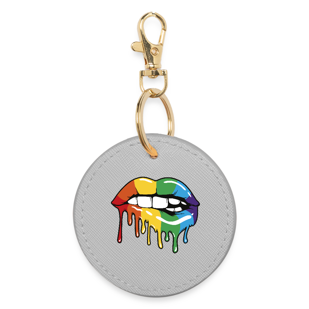 Regenbogen Lippen - BOUTIQUE Schlüsselanhänger - Grau