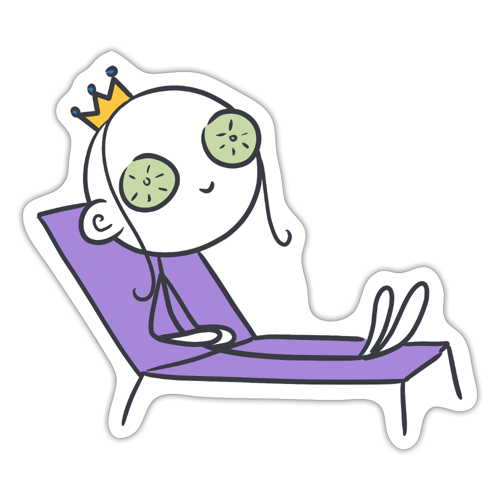 Seelenmännchen "Chill Out Edition" - Sticker (groß) - Mattweiß