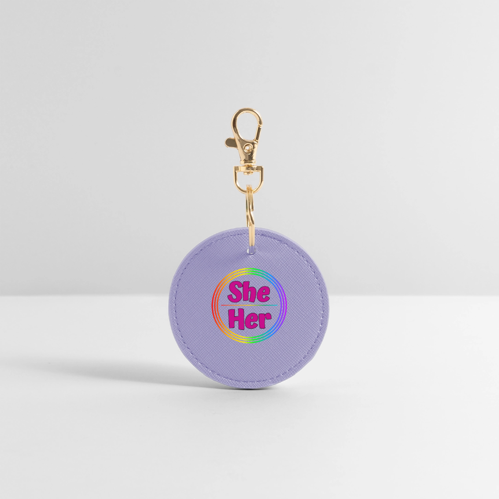 She/Her Pronomen Regenbogenkreis - BOUTIQUE Schlüsselanhänger - Lavendel