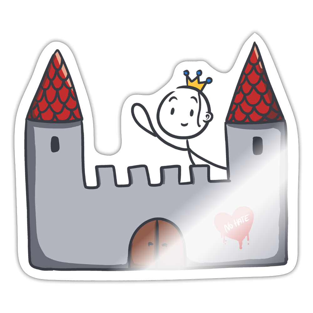 Seelenmännchen "Schloss Edition" - Sticker (groß) - Weiß glänzend