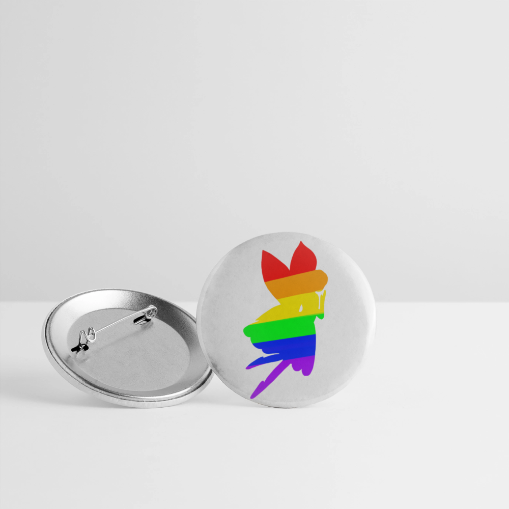 Regenbogen Fee - Buttons klein 5x - Weiß