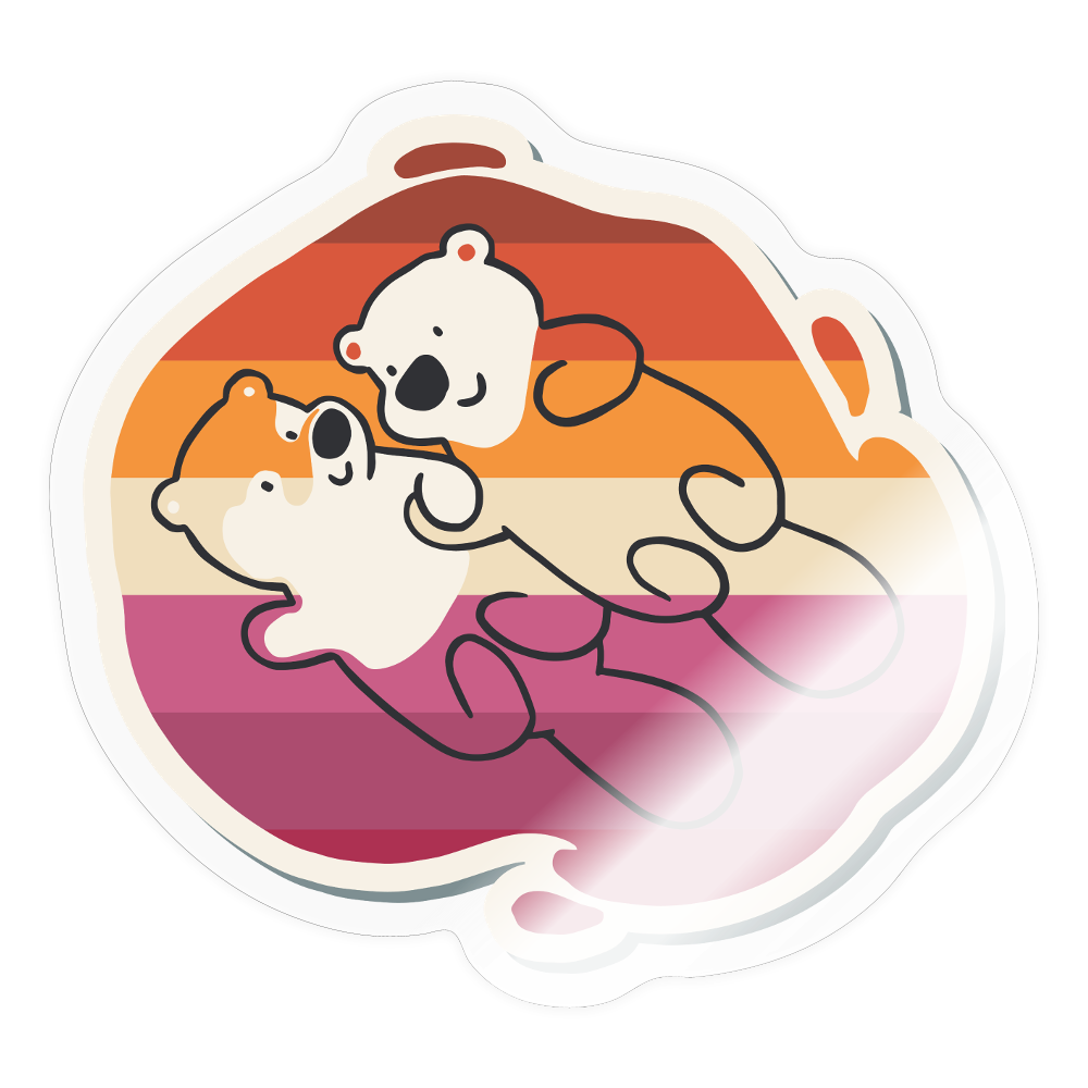 Lesbische Bieber - Sticker (groß) - Transparent glänzend