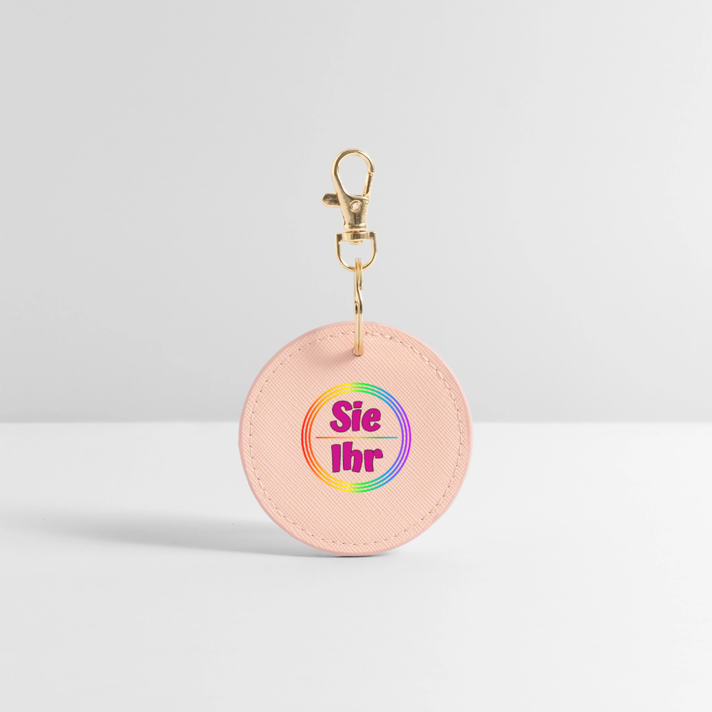 Sie/Ihr Pronomen Regenbogenkreis - BOUTIQUE Schlüsselanhänger - Hellrosa