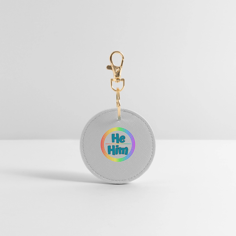 He/Him Pronomen Regenbogenkreis - BOUTIQUE Schlüsselanhänger - Grau