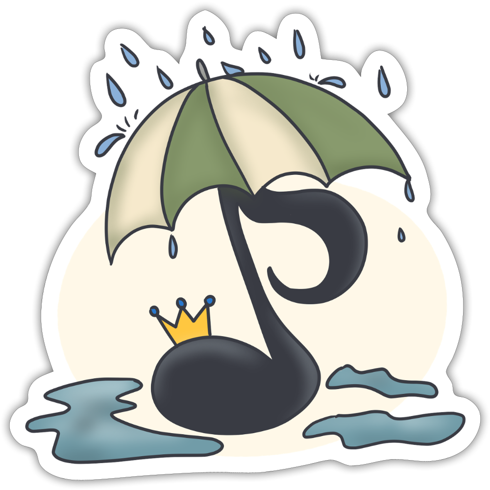 Melodien in Moll - 1x Sticker (groß) - Mattweiß
