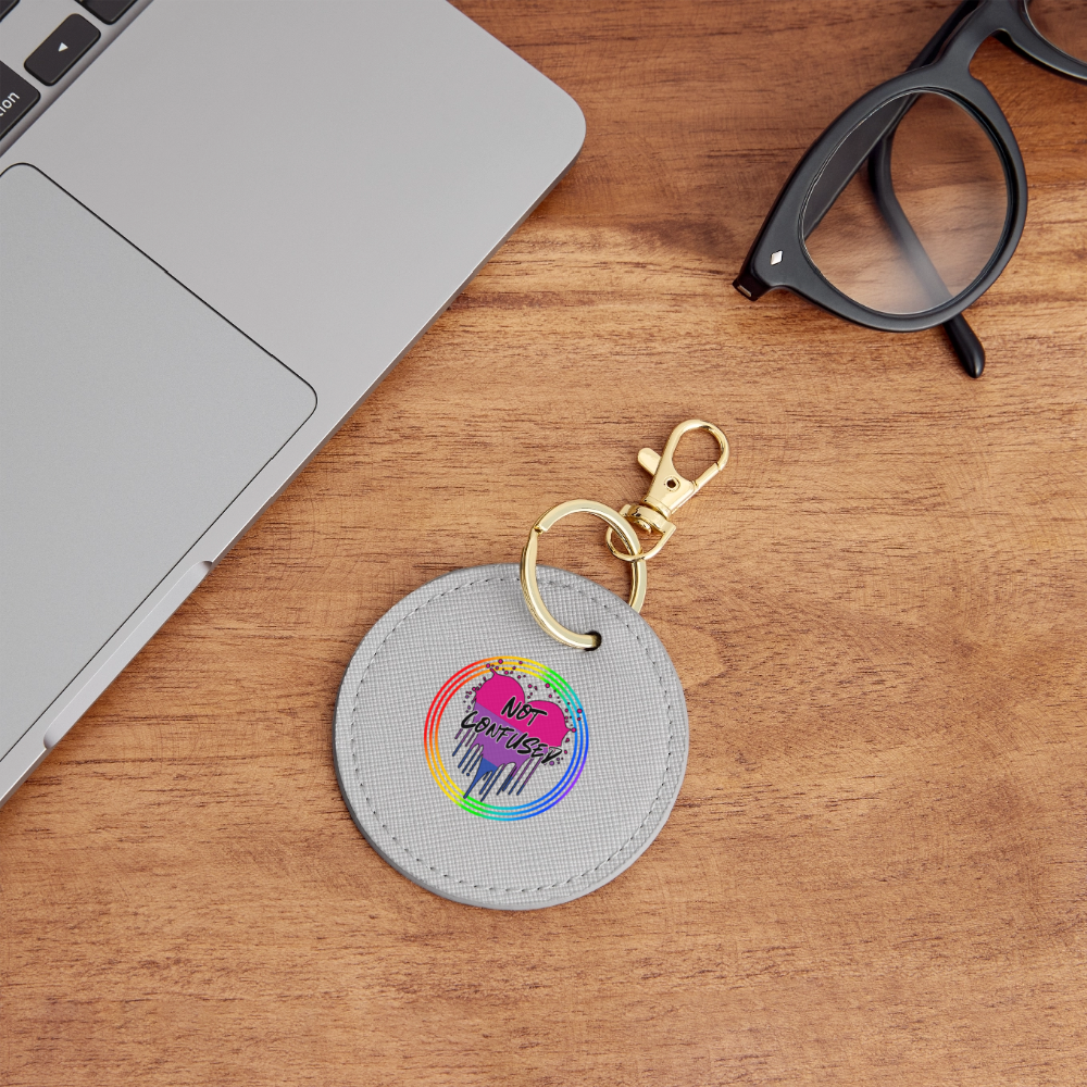 Bisexual Not Confused "Regenbogenkreis Edition" - BOUTIQUE Schlüsselanhänger - Grau