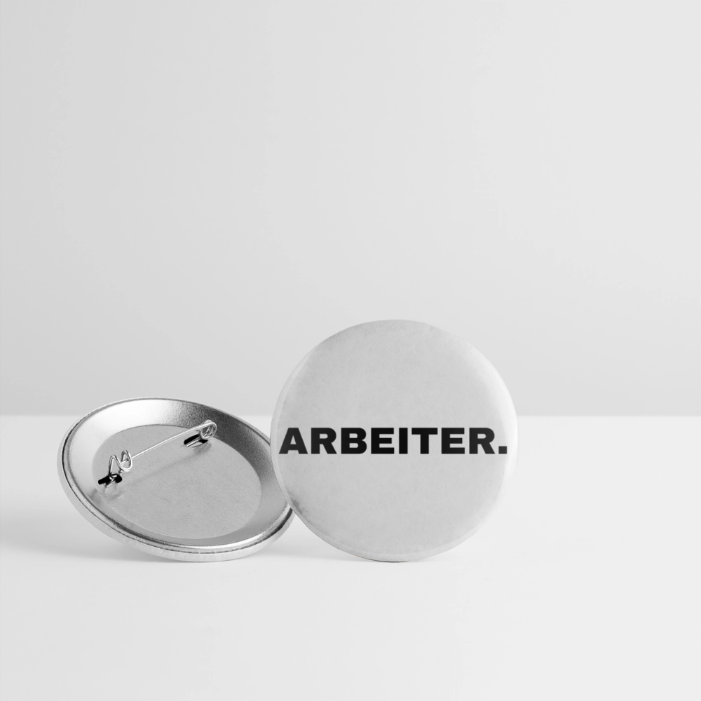 ARBEITER. "Plain Work Edition" - Buttons klein 5x - Weiß