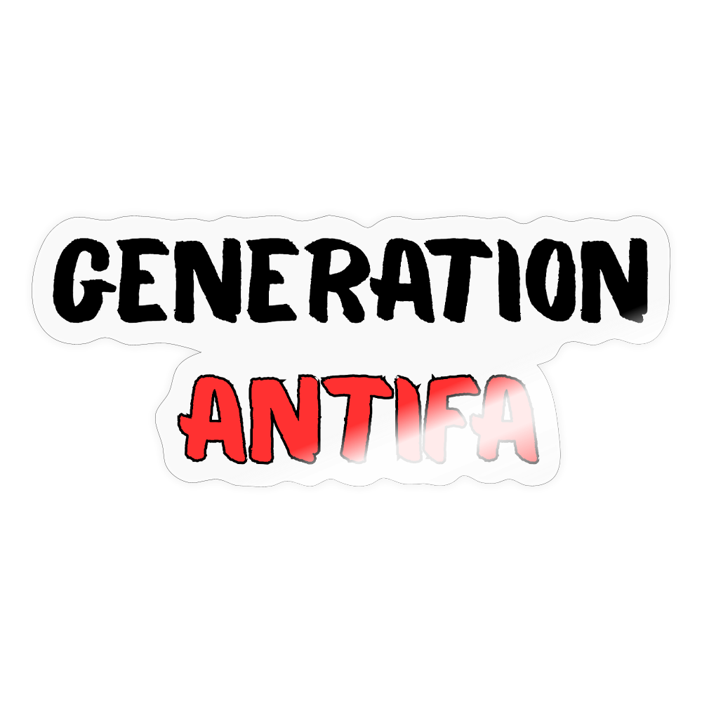 Generation Antifa - Sticker (groß) - Transparent glänzend