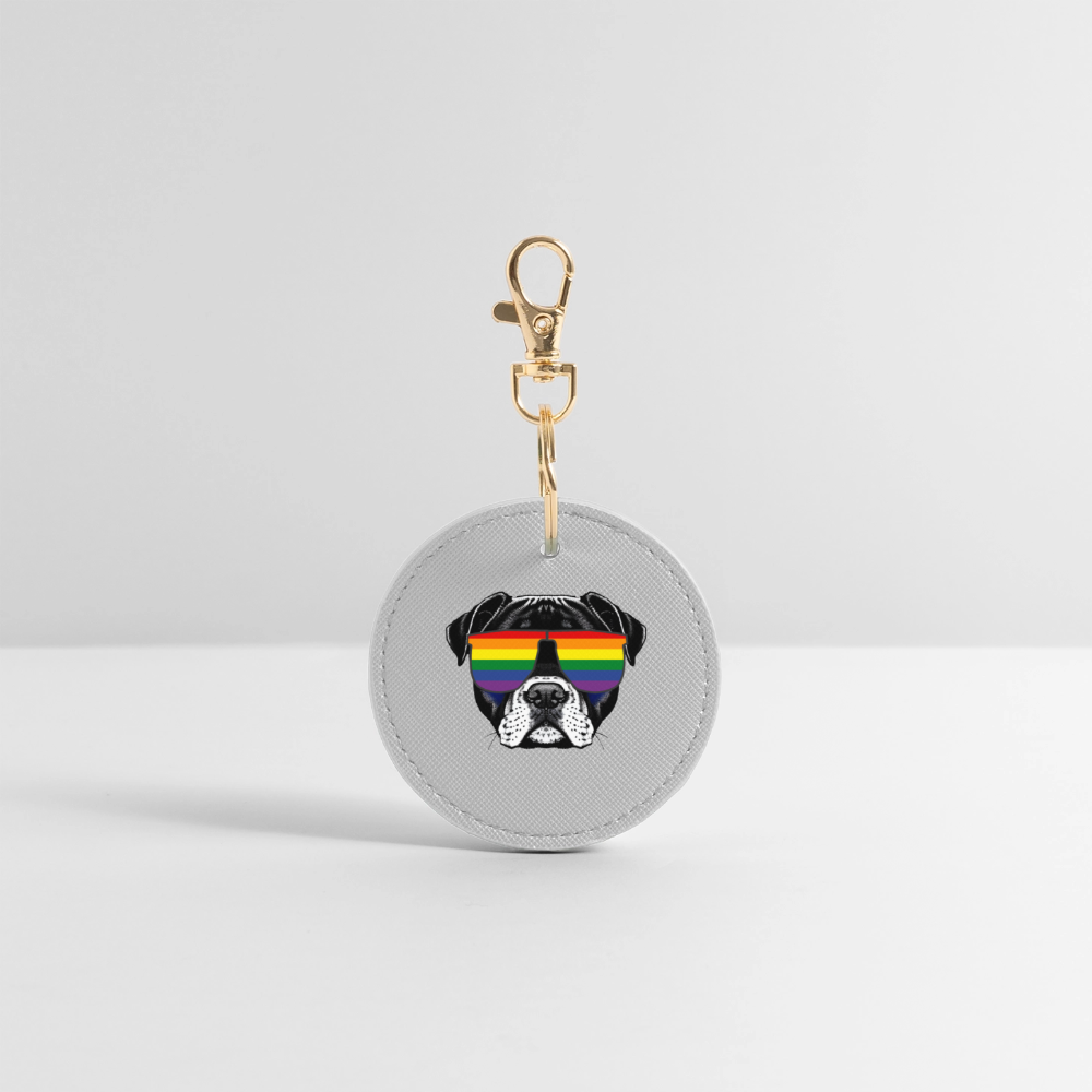 Regenbogen Doggo - BOUTIQUE Schlüsselanhänger - Grau