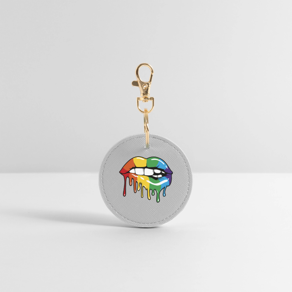 Regenbogen Lippen - BOUTIQUE Schlüsselanhänger - Grau