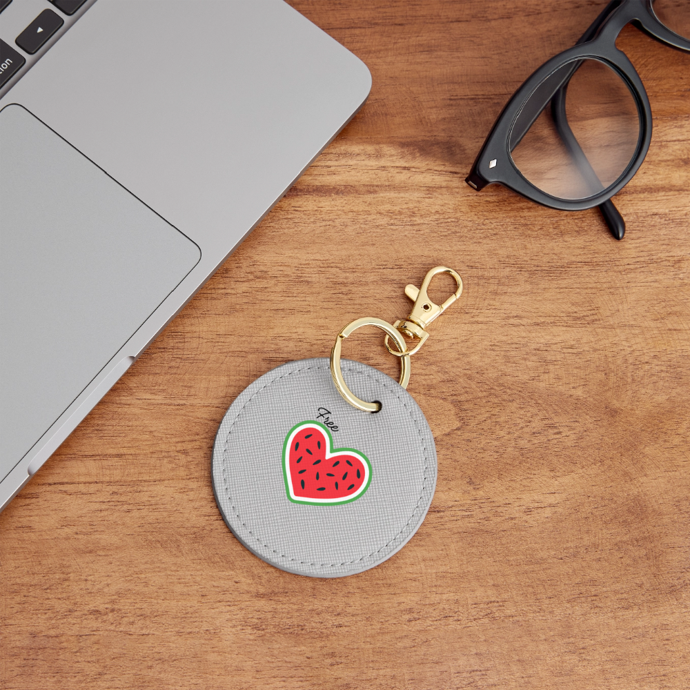 Free Palestine "Melon Heart Edition" - BOUTIQUE Schlüsselanhänger - Grau