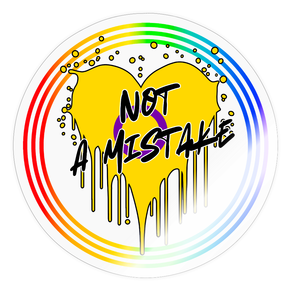 Inter Not a Mistake "Regenbogenkreis Edition" - Sticker (groß) - Transparent glänzend