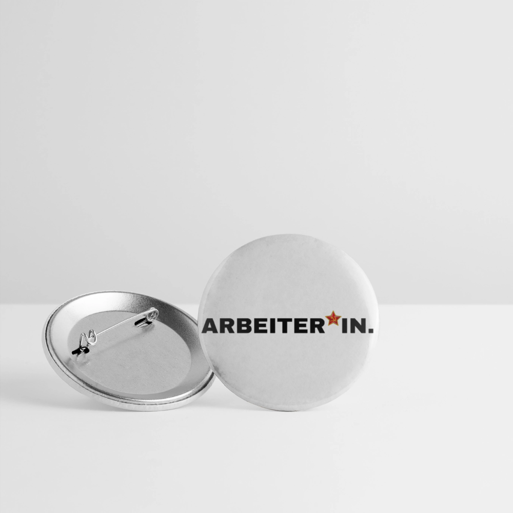 ARBEITER*IN. "Plain Work Edition" - Buttons klein 5x - Weiß