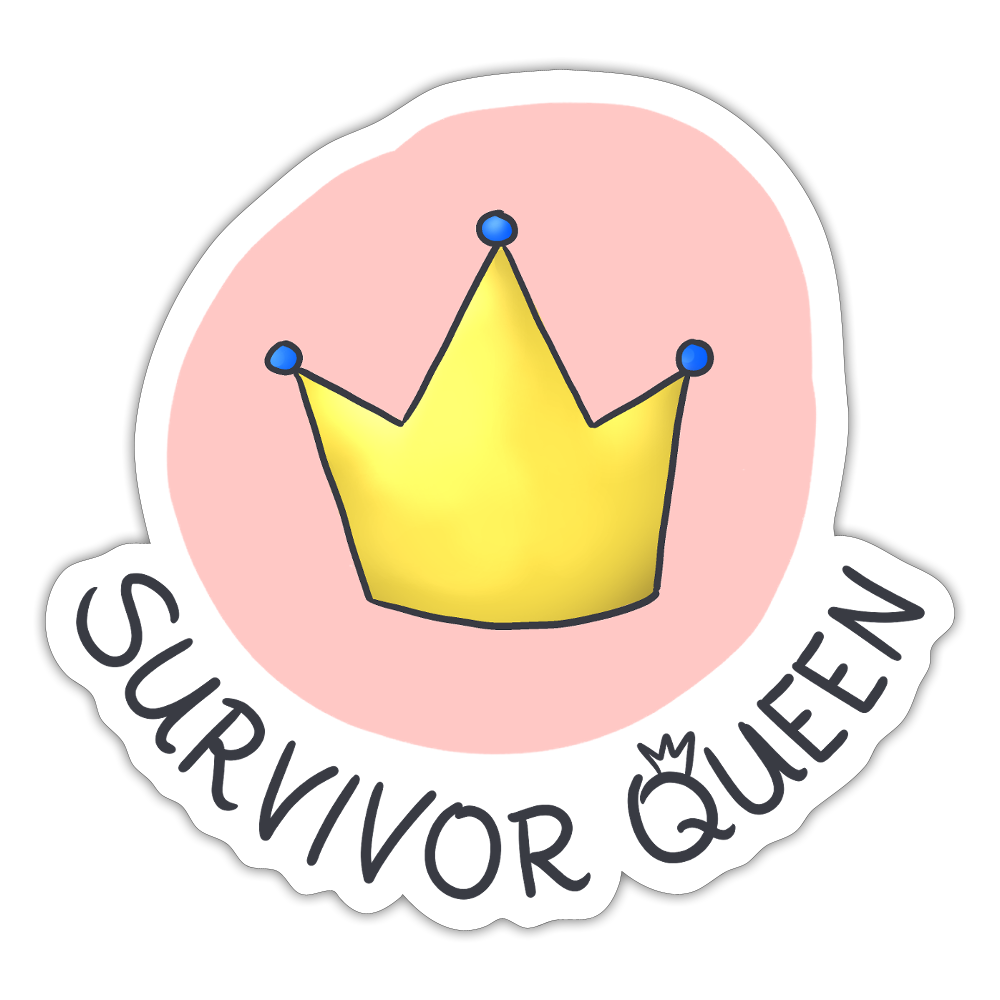 Survivor Queens Logo "Schriftzug Edition" - Sticker (groß) - Mattweiß