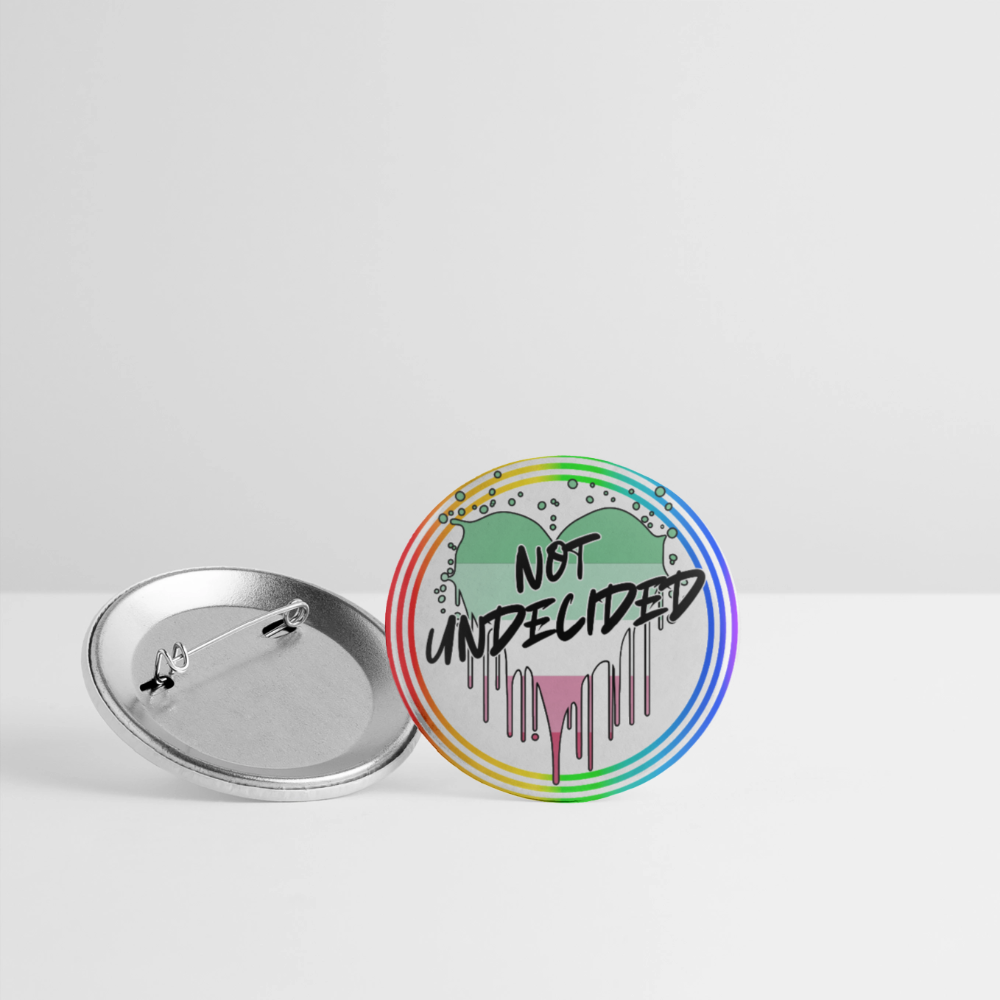 Abrosexual Not Undecided "Regenbogenkreis Edition" - Buttons klein 5x - Weiß