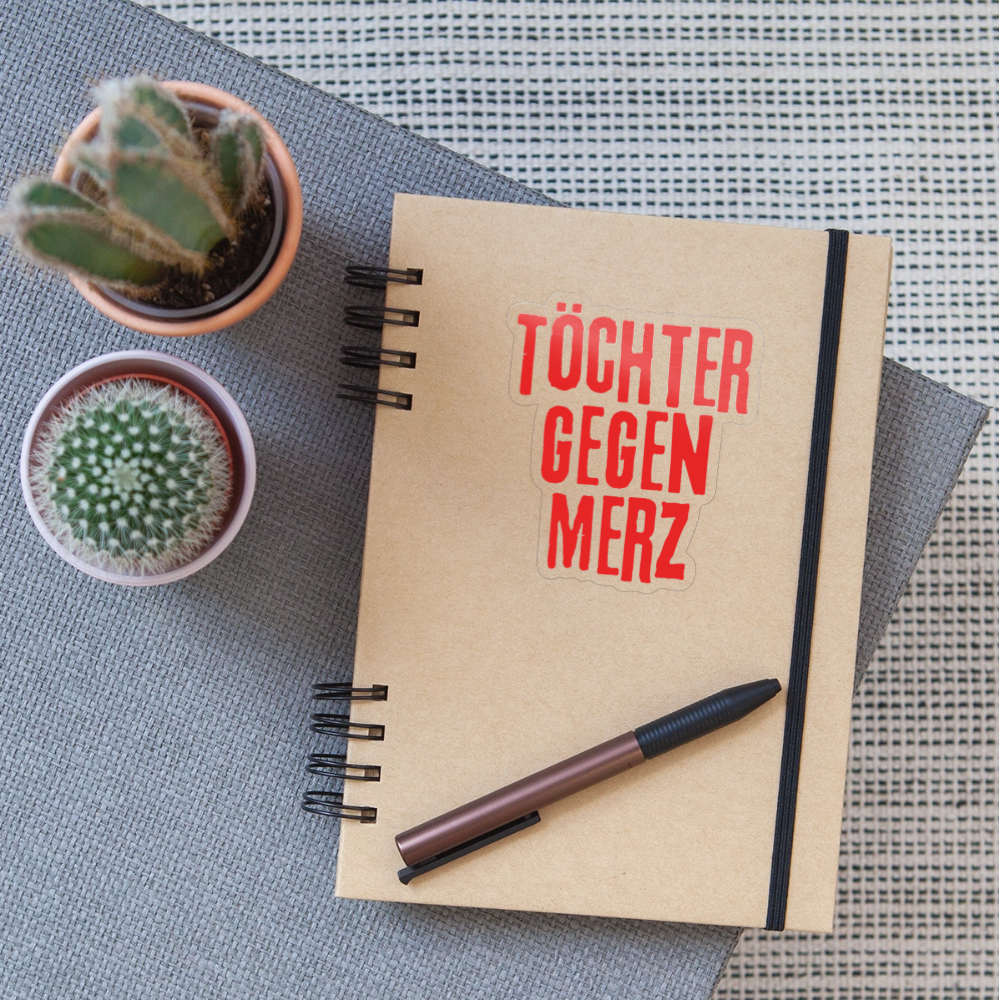 Töchter gegen Merz - Sticker (groß) - Transparent glänzend