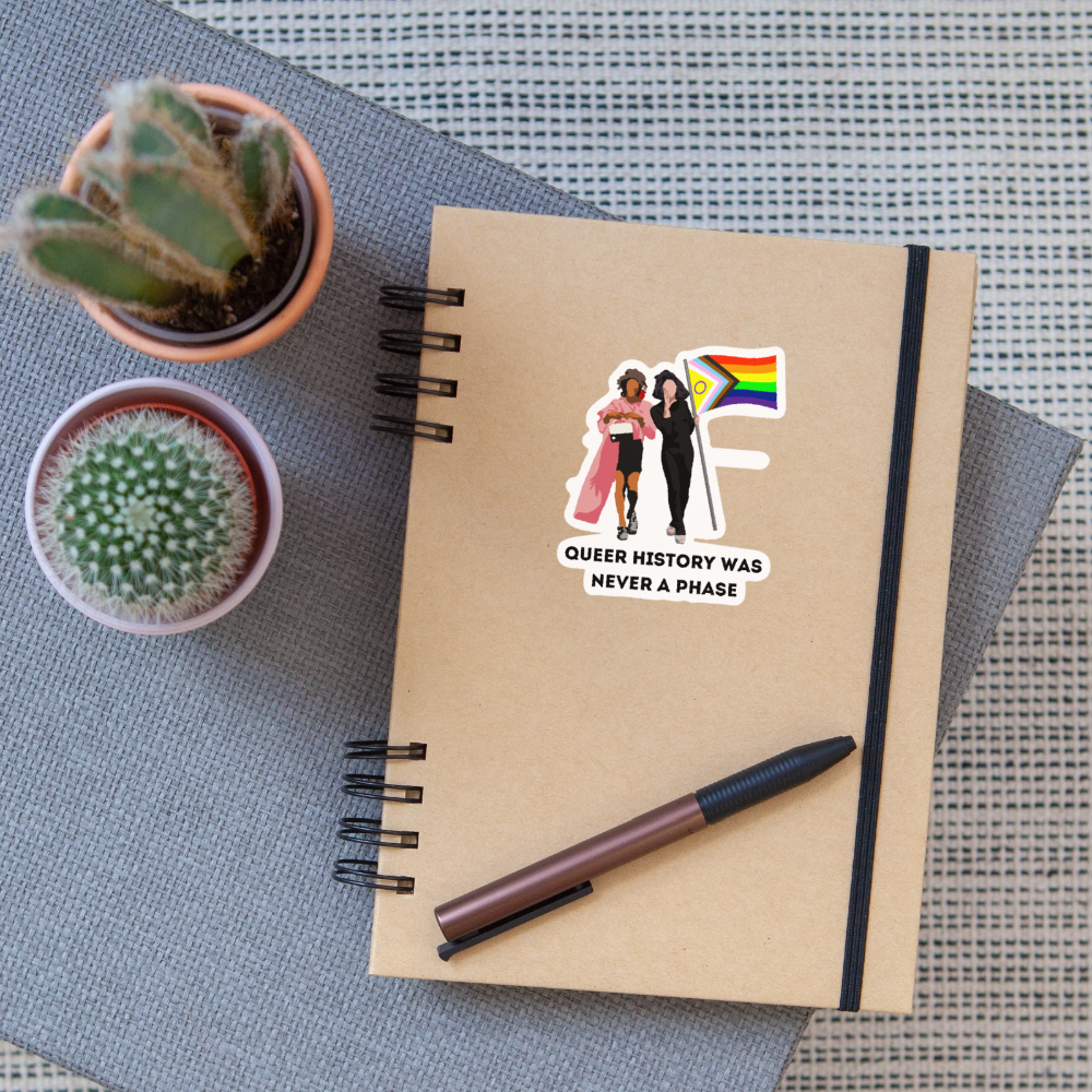 Queer History Was Never A Phase - Sticker (groß) - Weiß glänzend