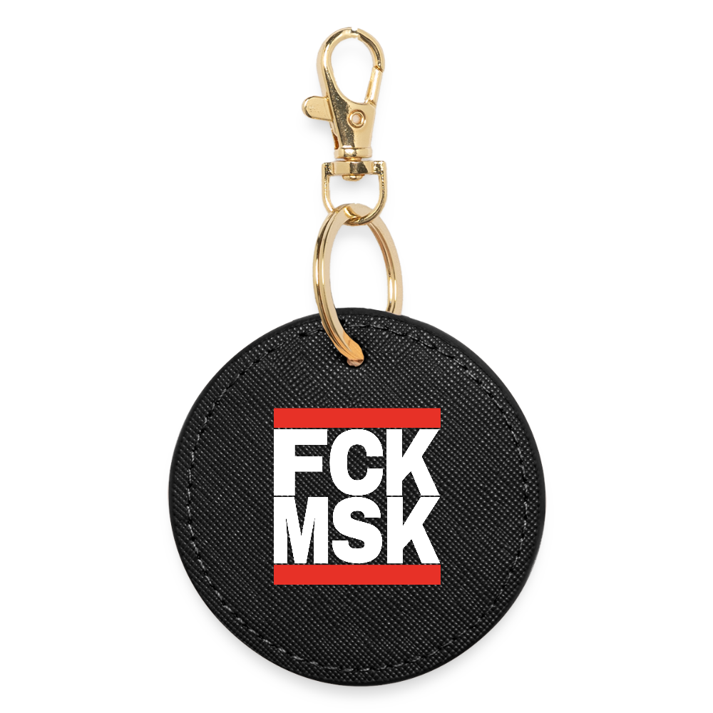 FCK MSK (weiße Schrift) - BOUTIQUE Schlüsselanhänger - Schwarz