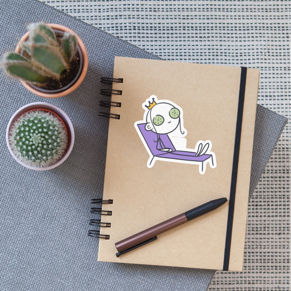 Seelenmännchen "Chill Out Edition" - Sticker (groß) - Weiß glänzend