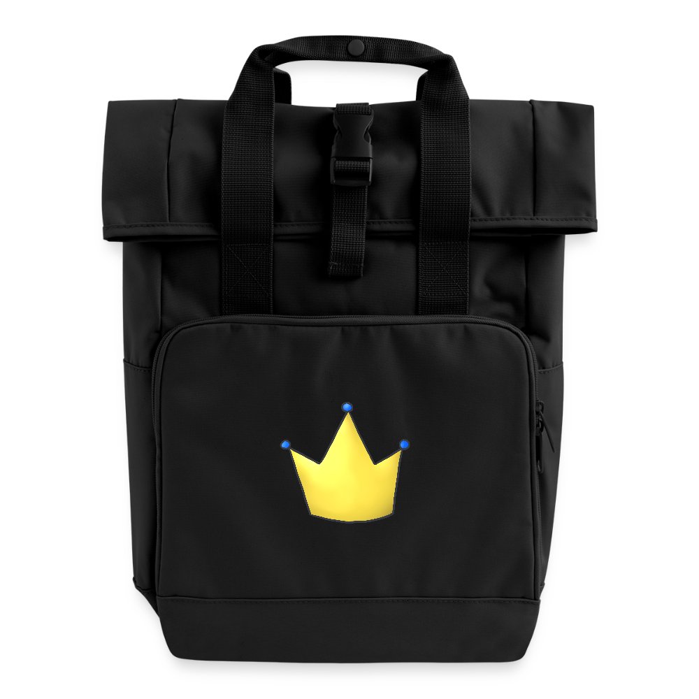 Survivor Queens Logo "Krone Edition" - Rolltop Rucksack mit zwei Griffen - Schwarz