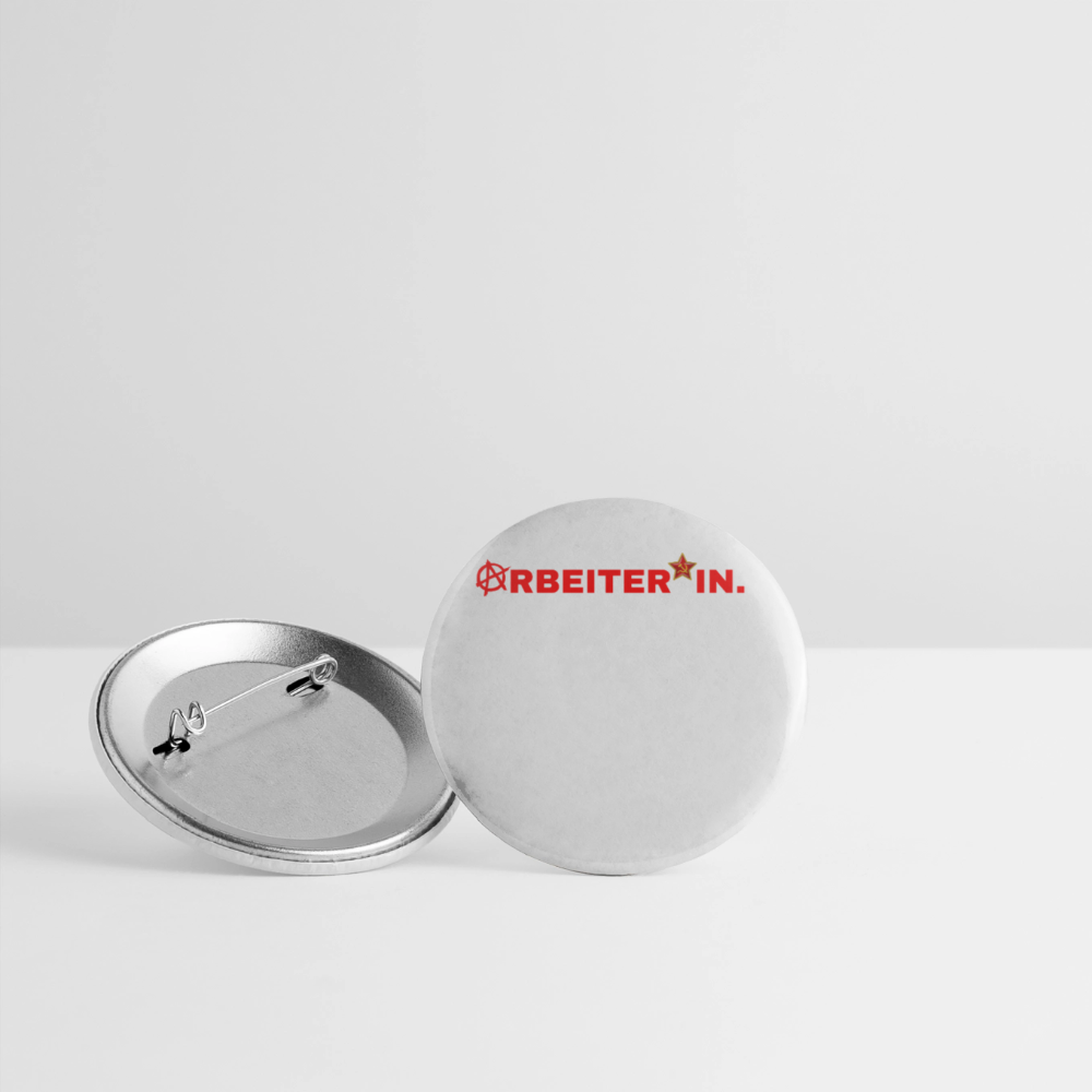 ARBEITER*IN. "Solidarisch und Frei Edition" - Buttons klein 5x - Weiß