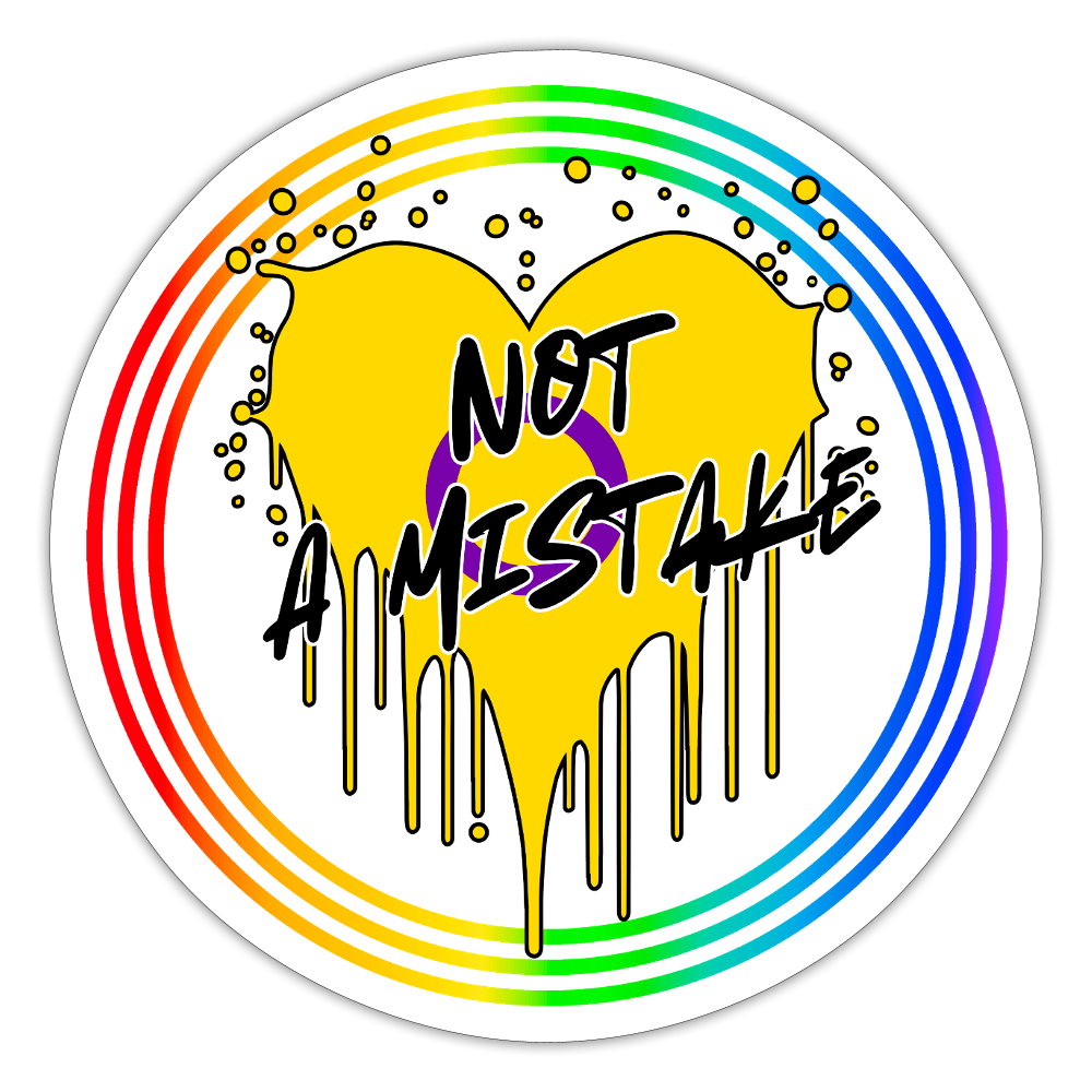 Inter Not a Mistake "Regenbogenkreis Edition" - Sticker (groß) - Mattweiß