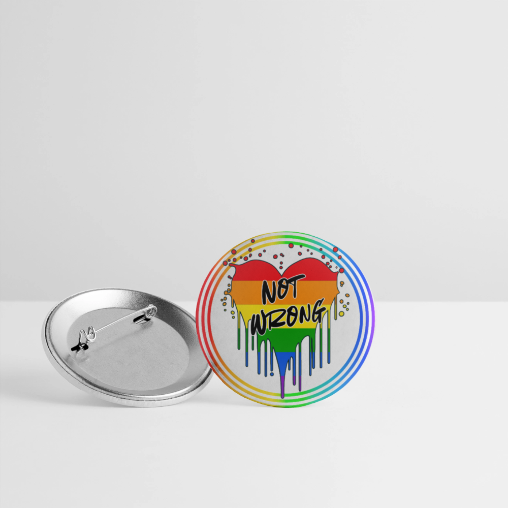 Queer Not Wrong "Regenbogenkreis Edition" - Buttons klein 5x - Weiß