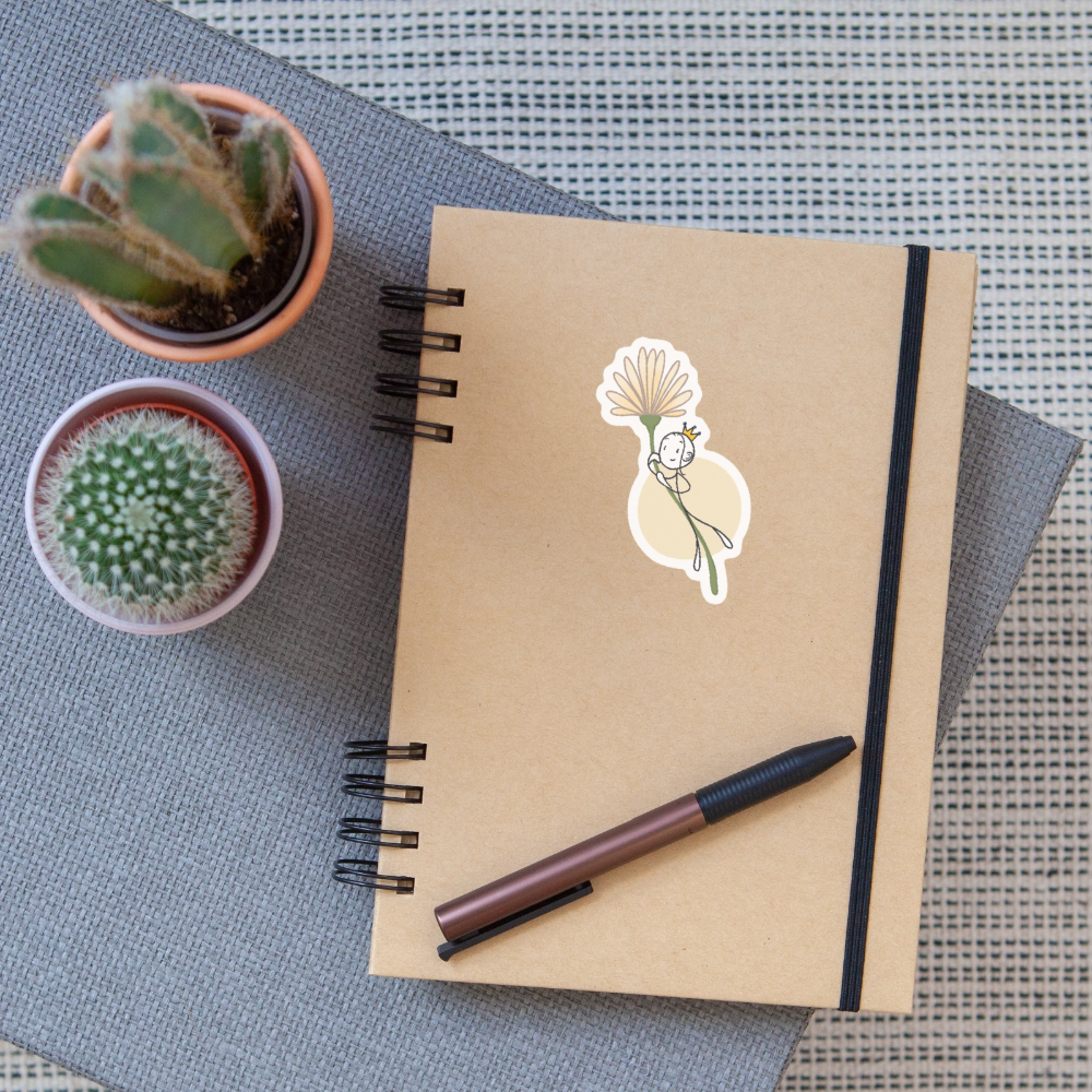 Seelenmännchen "Blumenfliegen Edition" - 1x Sticker (groß) - Weiß glänzend