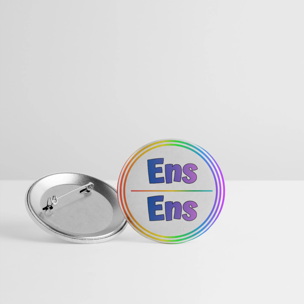 Ens/Ens Pronomen Regenbogenkreis - Buttons klein 5x - Weiß