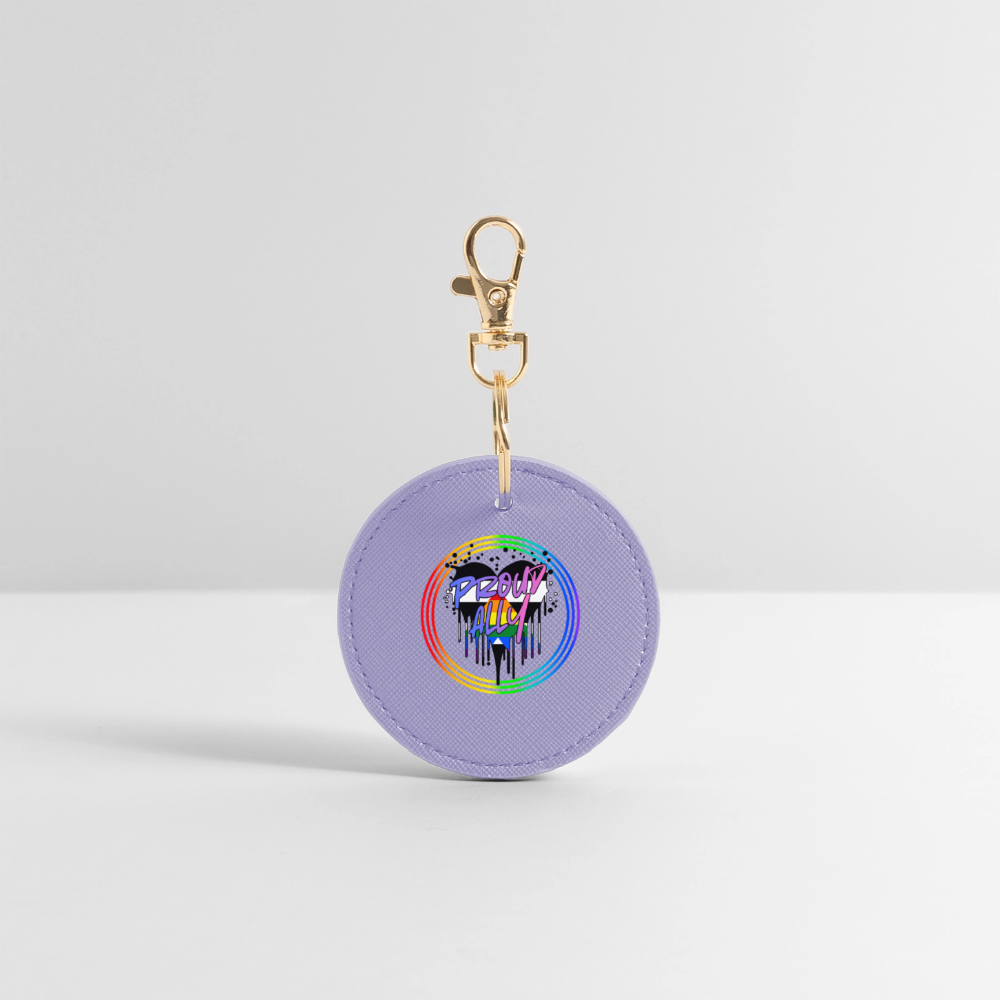 Proud Ally Herz im Regenbogenkreis - BOUTIQUE Schlüsselanhänger - Lavendel