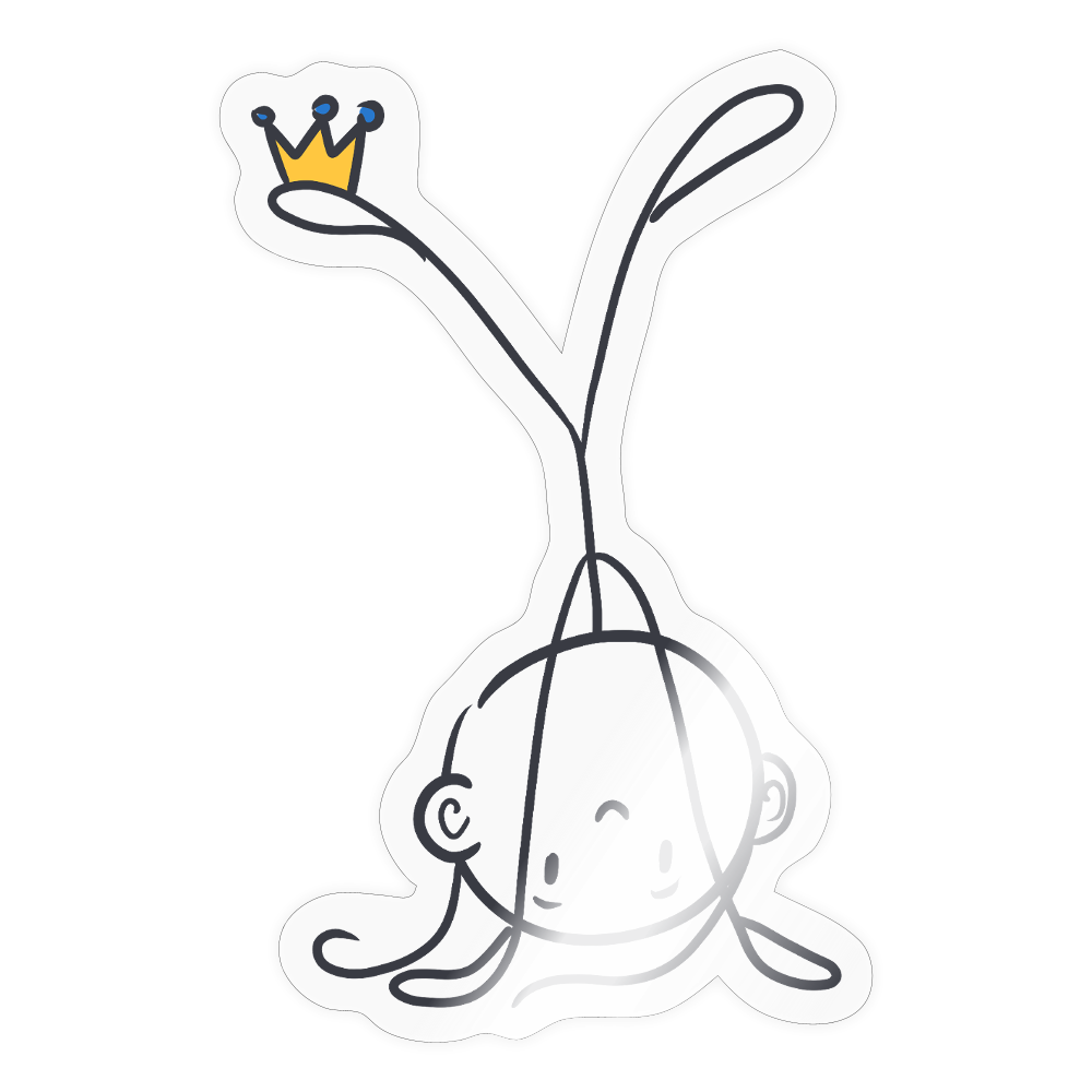 Seelenmännchen "Handstand Edition" - Sticker (groß) - Transparent glänzend